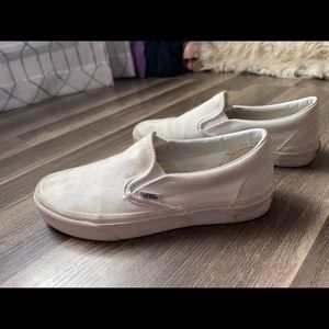 Women’s white slip on vans